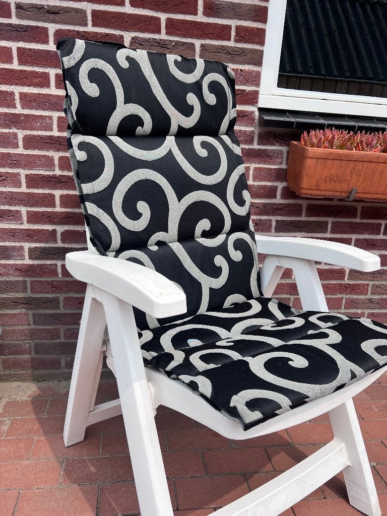 als NW 4  Tex style tuinkussens tuinstoelkussen zwart grijs, Tuin en Terras, Tuinmeubel-accessoires, Ophalen of Verzenden, Zo goed als nieuw