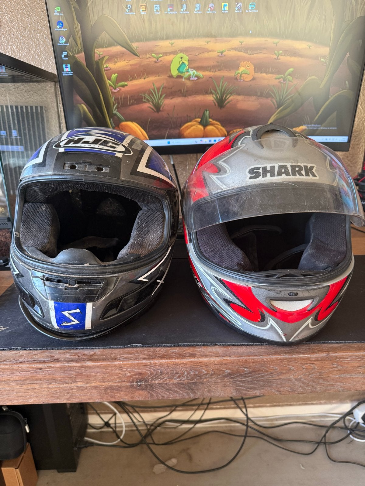 HJC en Shark Integraalhelmen - Diverse maten, Motoren, Ophalen, Heren, HJC, Integraalhelm