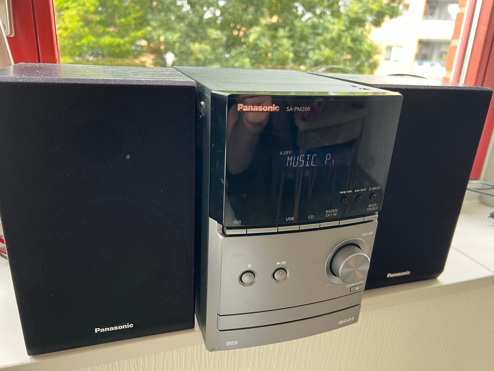Panasonic SA-PM200 Microset met CD-speler, Radio en USB, Ophalen of Verzenden, Zo goed als nieuw, Cd-speler, Microset