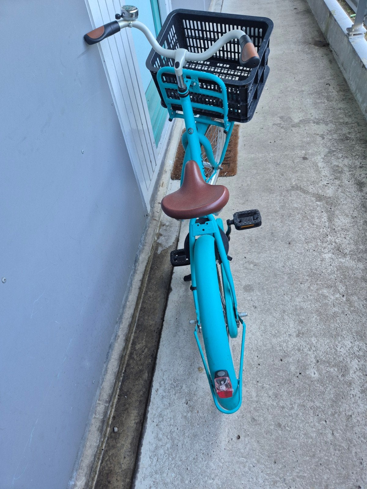 Turquoise meisjesfiets cargo, Ophalen, Gebruikt