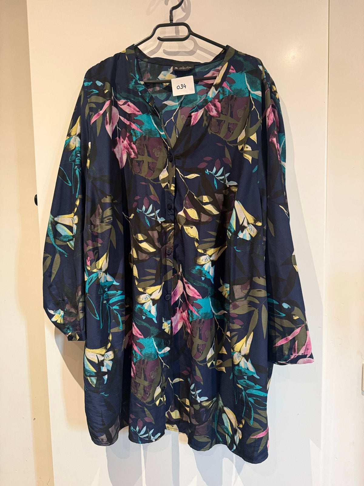 M. Collection Blouse Tuniek met Bloemenprint Maat 52/54, Kleding | Dames, Grote Maten, Ophalen of Verzenden, Zo goed als nieuw