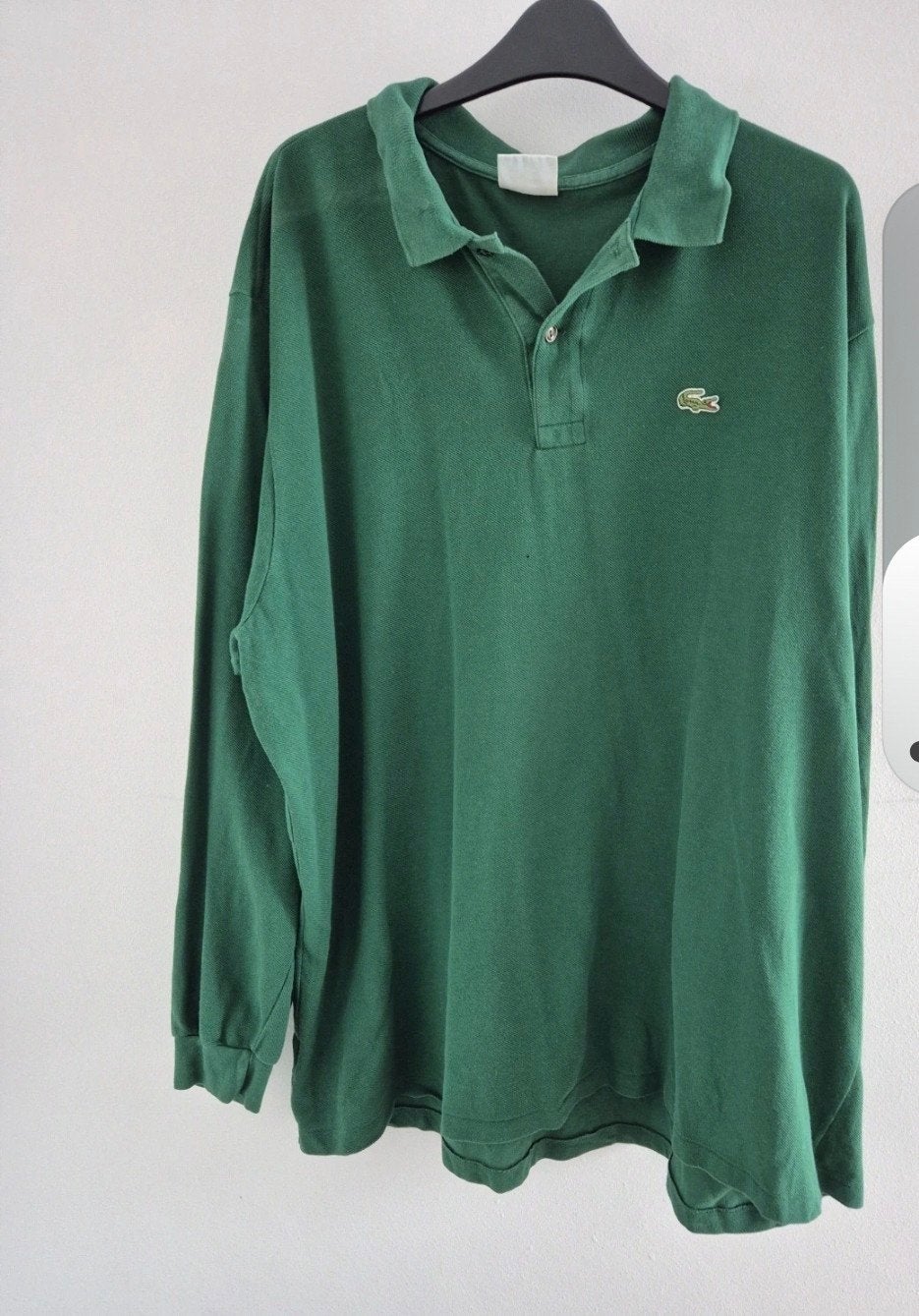 Lacoste polo lange mouwen - Groen maat 9, Verzenden, Lacoste, Overige maten, Gedragen