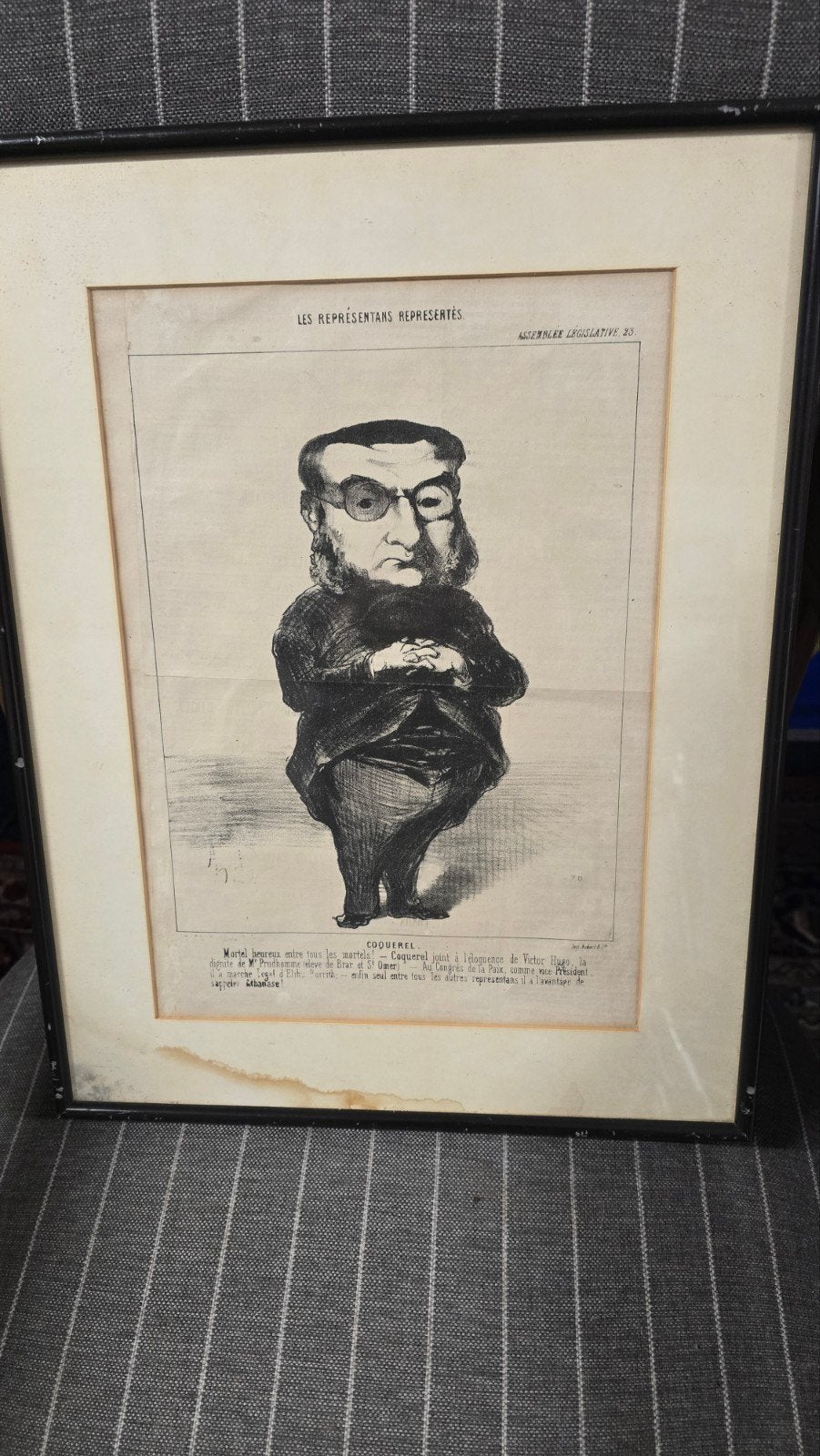 karikatuur  Franse  Honoré Daumier (1808–1879, Antiek en Kunst, Ophalen of Verzenden