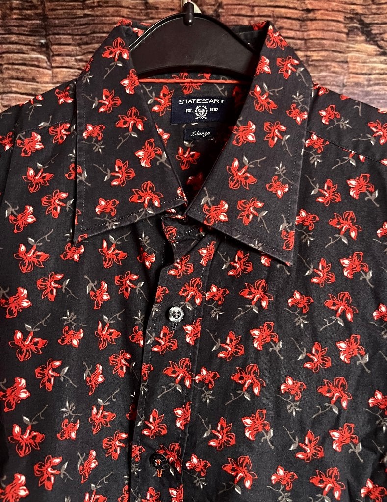 Splinternieuw overhemd met bloemen maat XL nu voor 39,99€, State of Art, Meerkleurig, Nieuw, Ophalen of Verzenden
