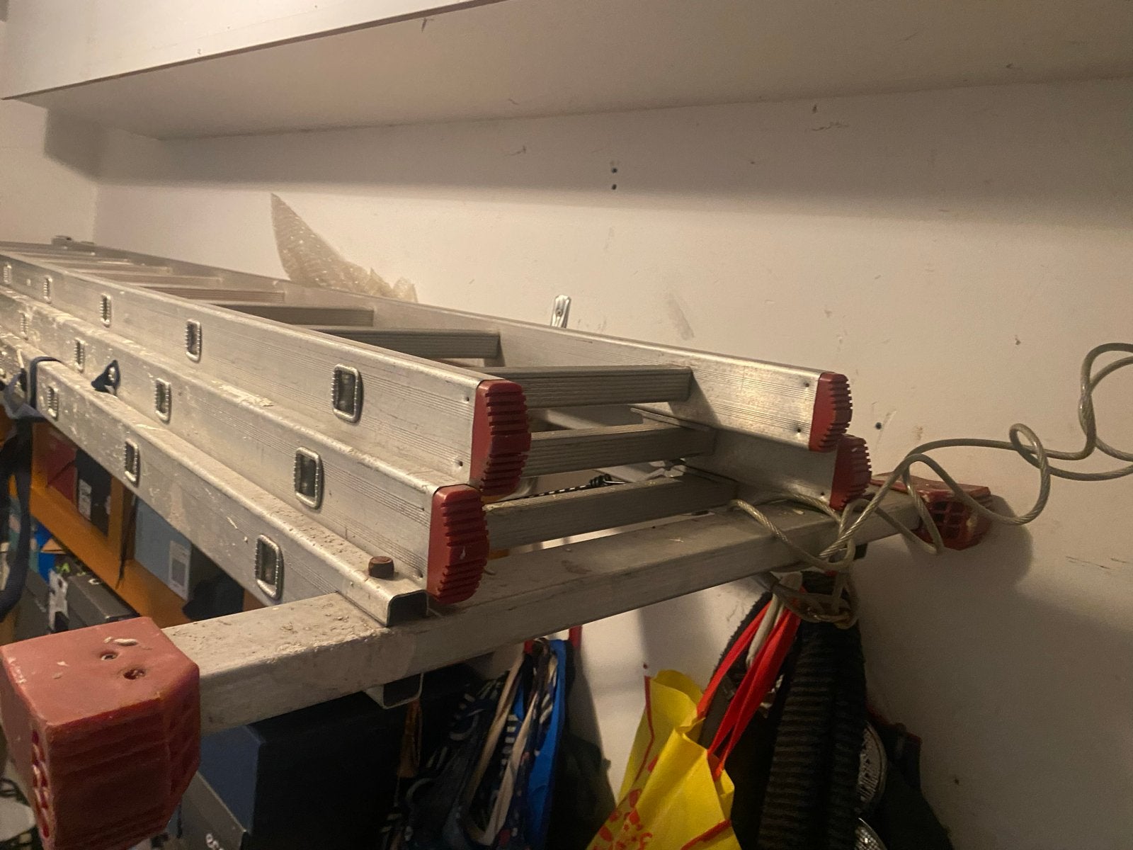 Uitklapbare ladder, 7 meter hoog, Ophalen, Gebruikt, Ladder, Opvouwbaar of Inschuifbaar