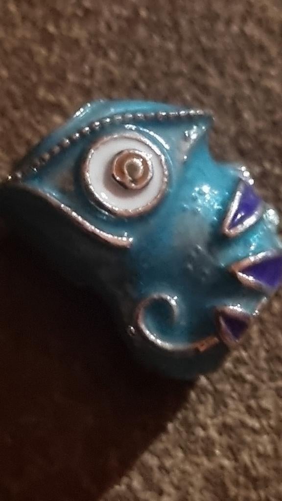 Kameleon Bedel voor Bedelarmband - Uniek Design, Sieraden, Tassen en Uiterlijk, Bedels, Gebruikt, Overige merken, Overige materialen