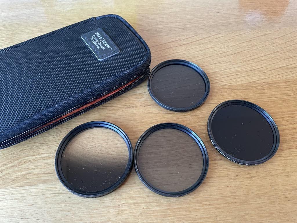 filterset 58 ND filters, Audio, Tv en Foto, Fotografie | Filters, Ophalen of Verzenden, Zo goed als nieuw, 50 tot 60 mm, Polarisatiefilter