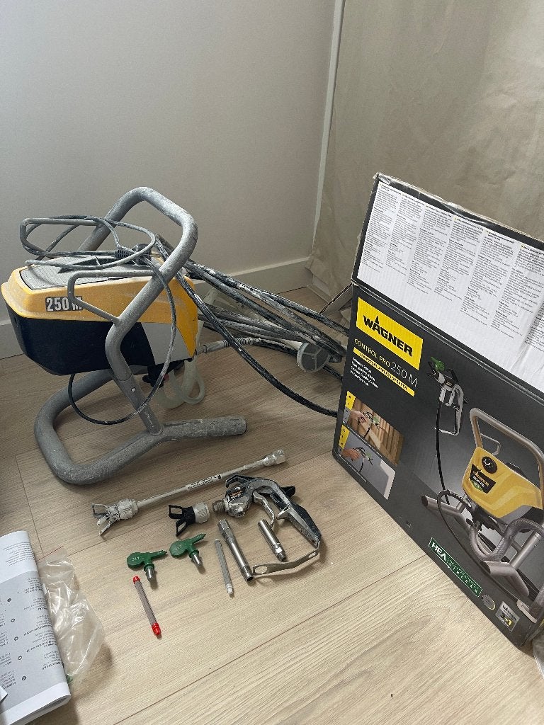 Wagner Control Pro 250 M airless vefspuit, Doe-het-zelf en Verbouw, Ophalen, Zo goed als nieuw, Verfspuit of Verfpomp