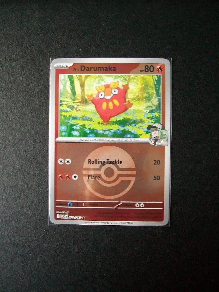 5280. Nieuwe Pokemon Kaart holofoil N's DARUMAKA   (032/217), Verzenden, Nieuw, Losse kaart, Foil