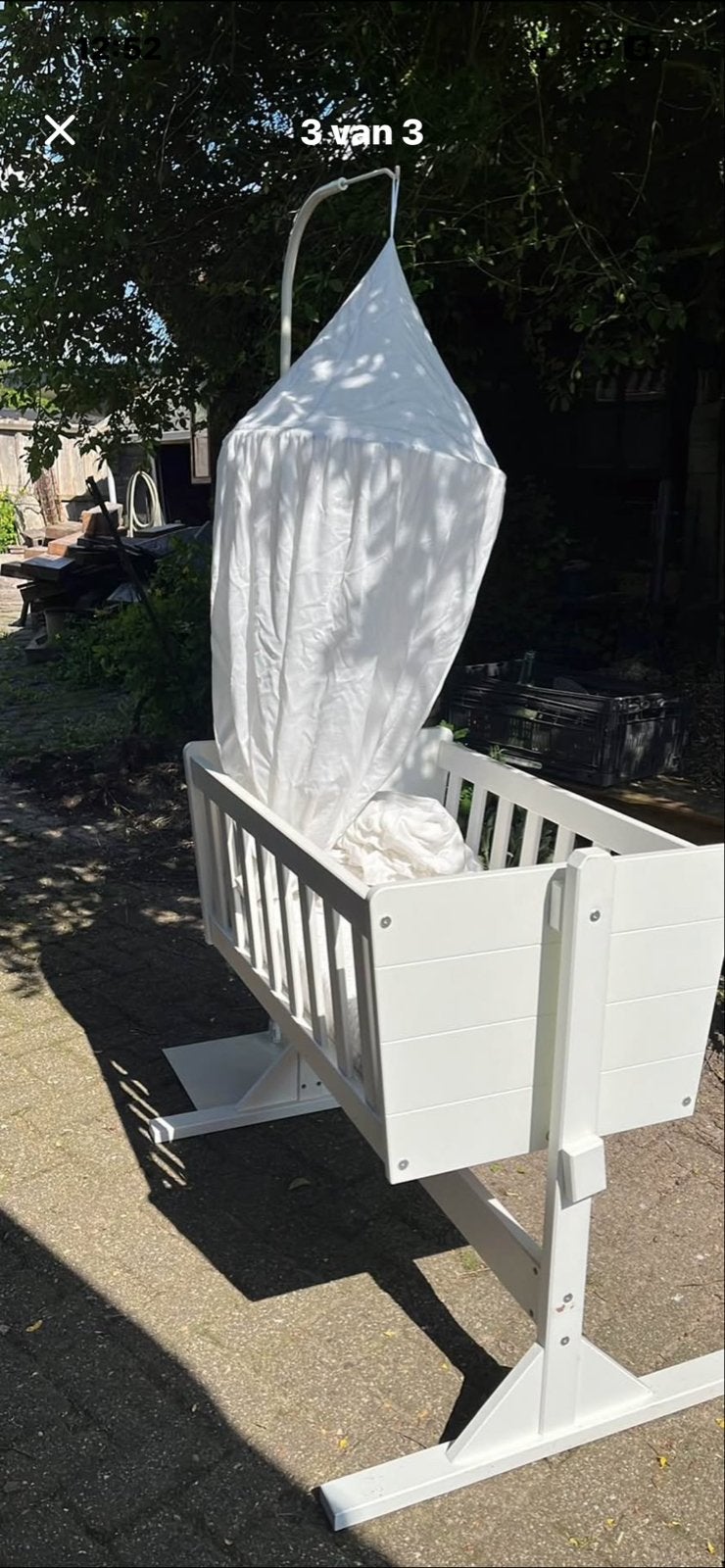 Z.g.a.n. kinderwieg met schommelfunctie en nieuw matras, Ophalen, Zo goed als nieuw, Wieg