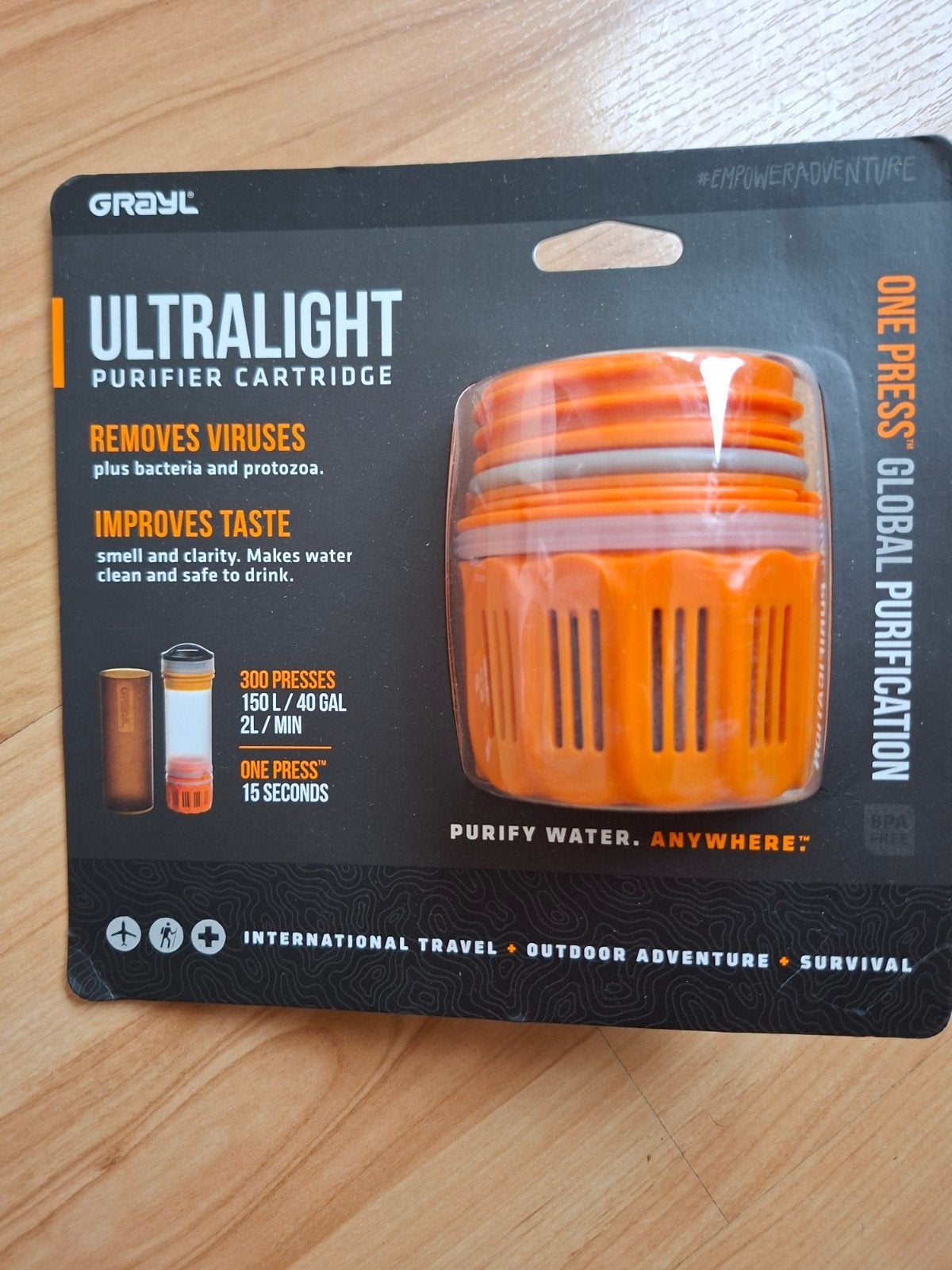 Nieuwe GRAYL Ultralight Purifier Cartridge, Caravans en Kamperen, Ophalen of Verzenden, Nieuw