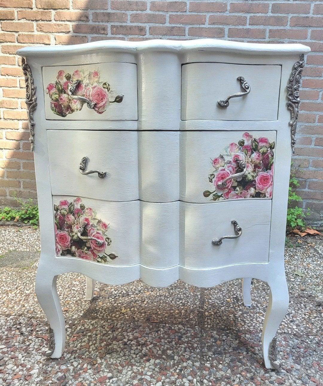 Sierlijke ladenkast boudoir stijl, Ophalen, Gebruikt, 50 tot 100 cm, 3 of 4 laden