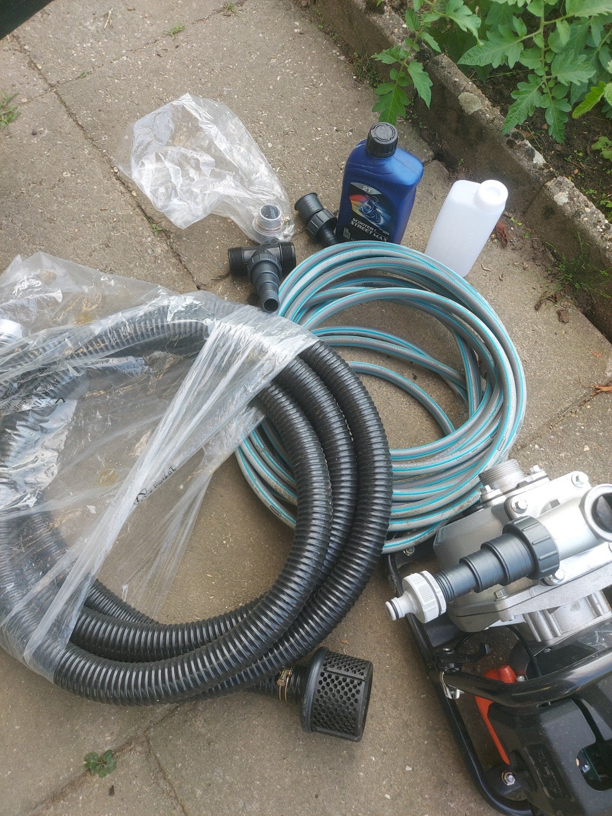 FUXTEC Benzine Waterpomp met Slangen en Accessoires, Ophalen of Verzenden