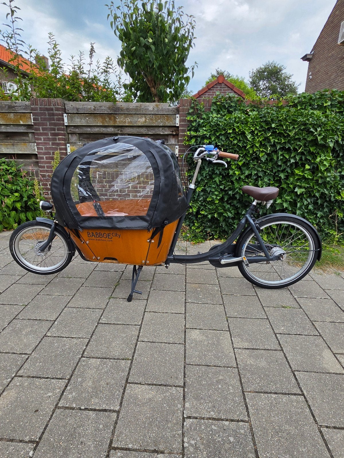 Babboe City bakfiets met huif - perfect voor 2 kinderen, Ophalen, Gebruikt, Huif, 2 kinderen