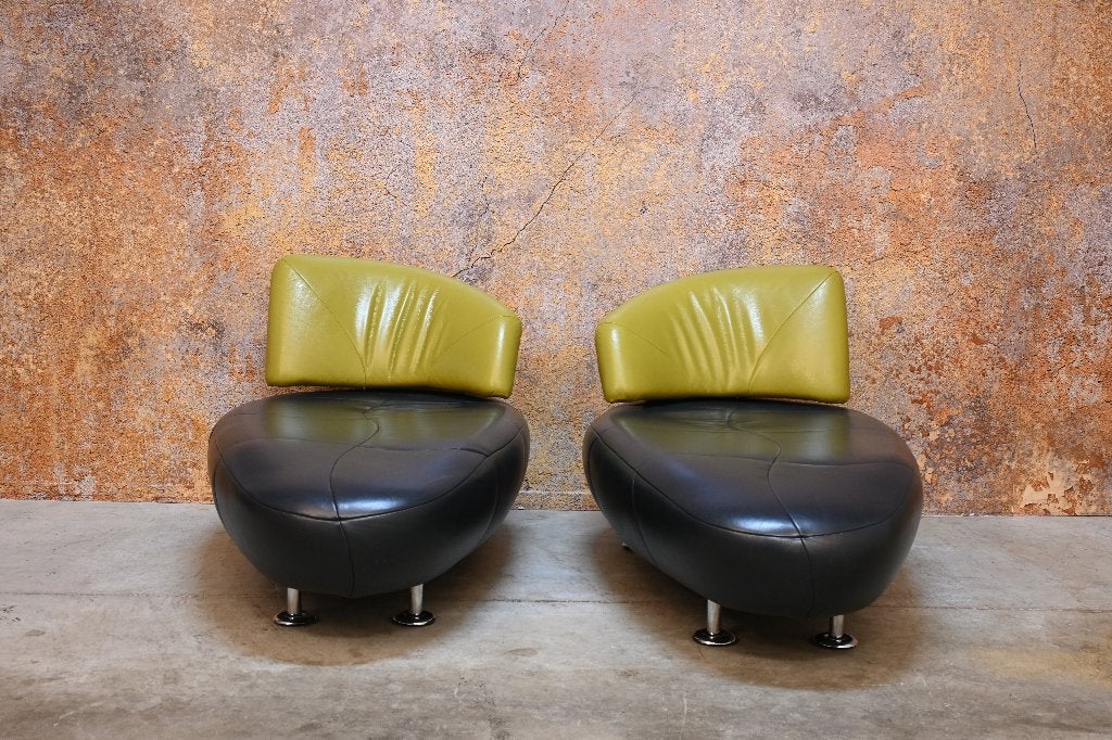 IZGS 1 leren Leolux Kikko design fauteuil / chaises longue, Leolux gelderland harvink rolf benz jori design on stock montis, Leolux
