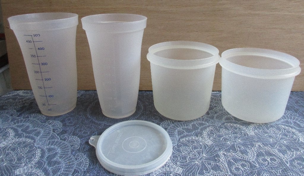 6 tupperware onderdeel quickshaker / ruimtespaarder / deksel, Huis en Inrichting, Ophalen of Verzenden, Zo goed als nieuw, Overige typen