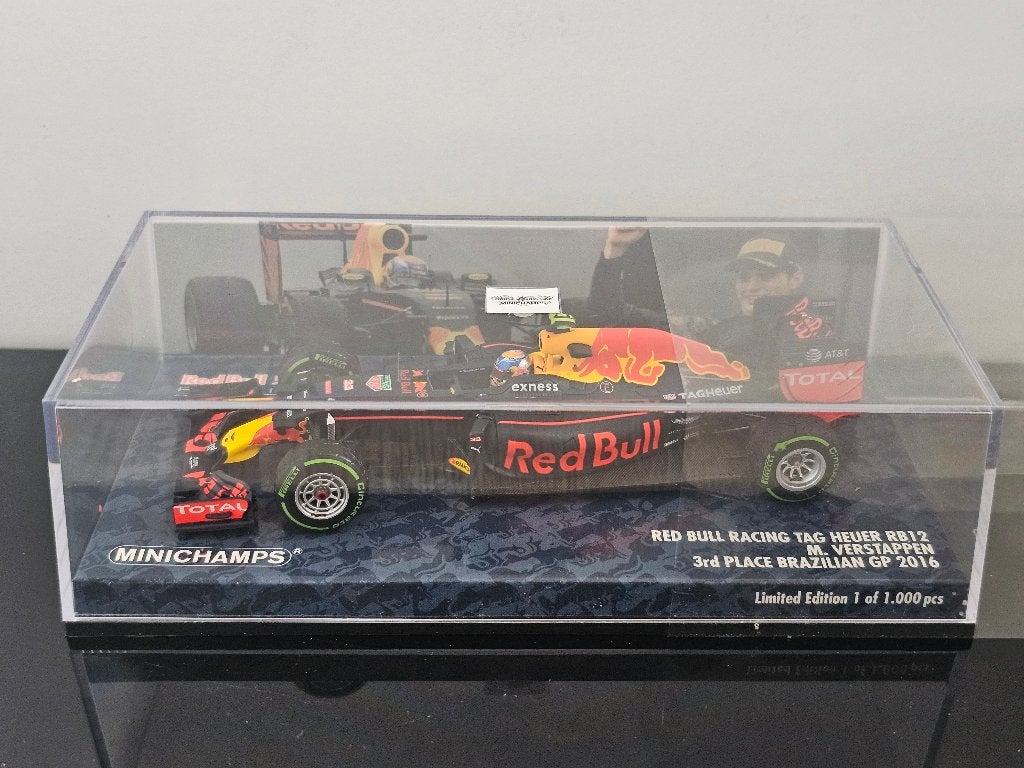 SALE: RB12, M. Verstappen # 33, 3rd GP Brazil ‘16. <NIEUW>, Ophalen of Verzenden, Nieuw, Auto, MiniChamps