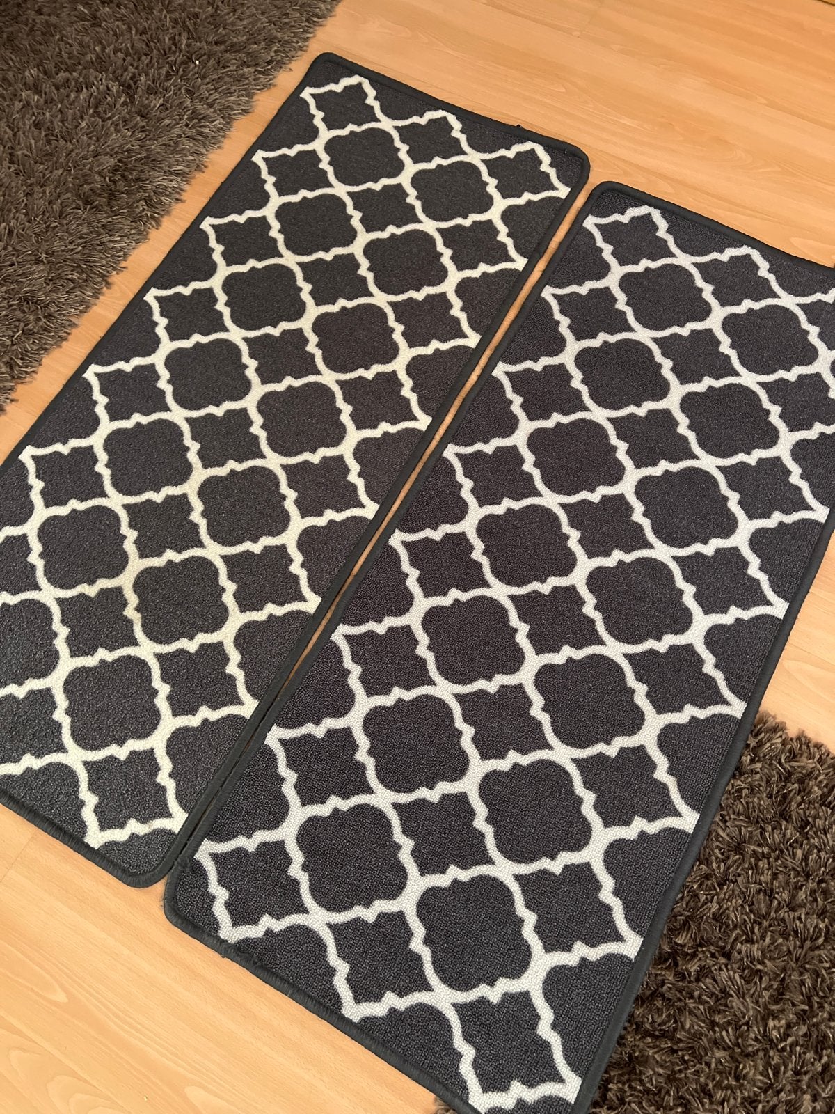 Set van 2 Villa Volance lopers, grijs met wit patroon, Ophalen, Minder dan 50 cm, 50 tot 100 cm, Zo goed als nieuw