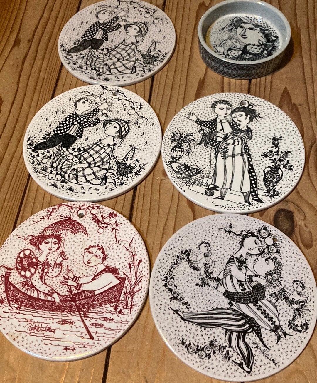Borden Schaaltje Bjorn Wiinblad Rosenthal Studio Linie PRSTK, Ophalen