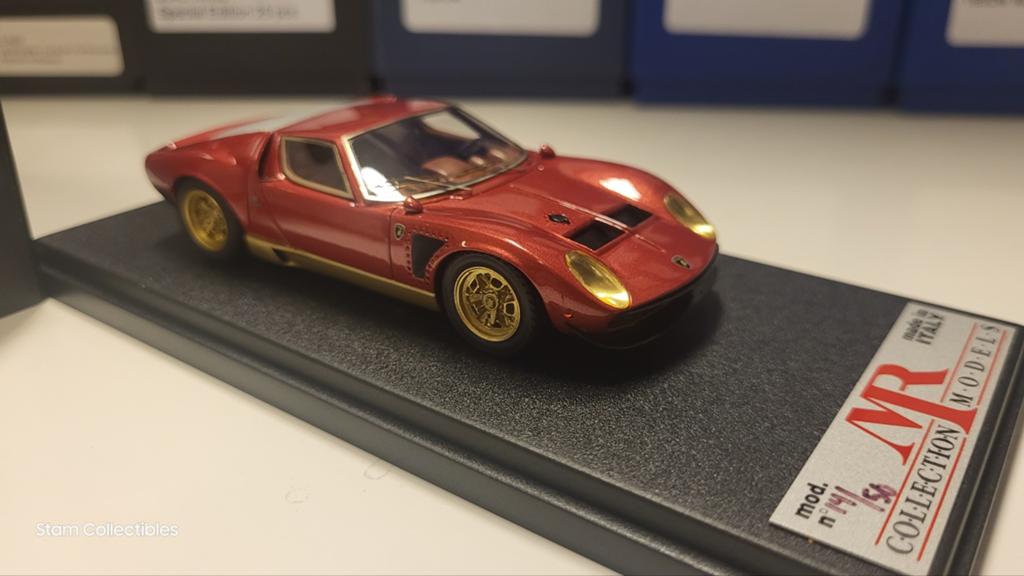 MR Collection MR102AB-1 Lamborghini Miura SVJ Rosso - 1971, Overige merken, Auto, Verzenden, Zo goed als nieuw