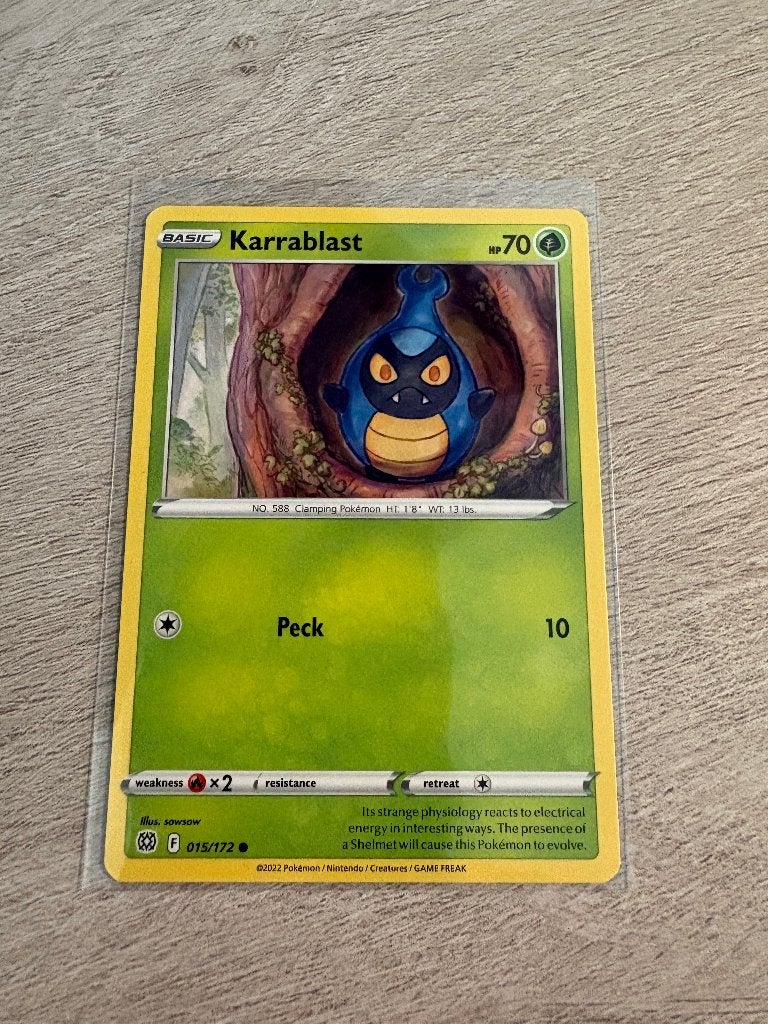 Karrablast 015/172 Brilliant Stars - Pokémon Kaart, Ophalen of Verzenden, Nieuw, Losse kaart