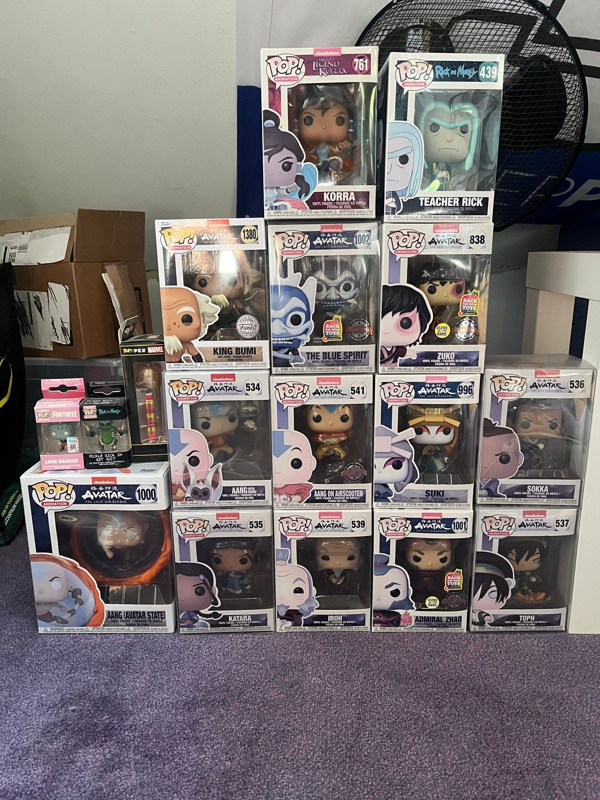 Grote collectie Funko Pop! Avatar en Rick & Morty figuren, Ophalen of Verzenden, Zo goed als nieuw