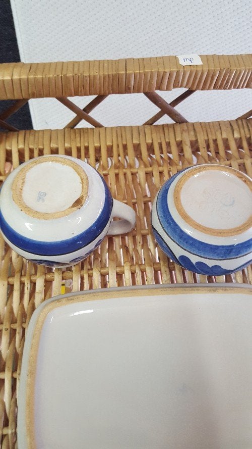 Roomstel, 3-delig, blauw grijs aardewerk, 601016, Ophalen of Verzenden, 'T Olde Gre-j, Info@toldegrej.nl, Endepoelstraat 20f Didam