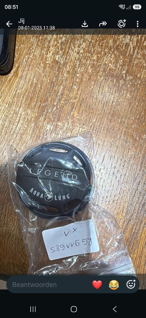 Aqualung 'Legend' kapje GEZOCHT !!, Watersport en Boten, Duiken, Ophalen of Verzenden, Zo goed als nieuw, Duikpak