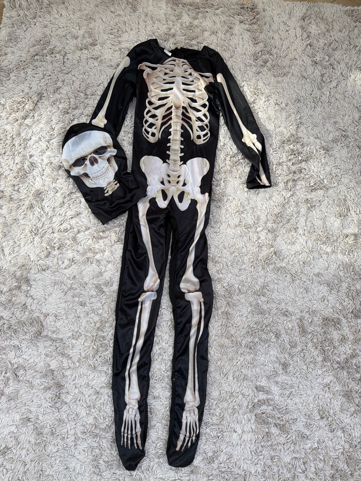 Skelettenpak voor Carnaval of Halloween - Maat 122-138 cm, Ophalen of Verzenden, Gebruikt, 122 t/m 128, Jongen of Meisje