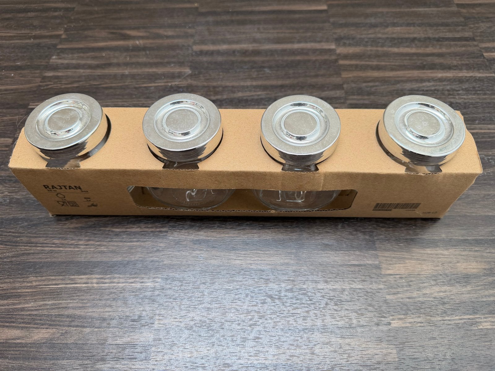 Nieuwe IKEA Rajtan voorraadpotten (4 stuks), Glas, IKEA, Ophalen of Verzenden, Voorraadpot
