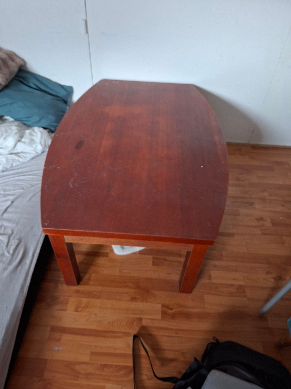 Ovale houten salontafel - Gebruikt, Huis en Inrichting, Tafels | Eettafels, Ophalen, Gebruikt, 100 tot 150 cm, Klassiek