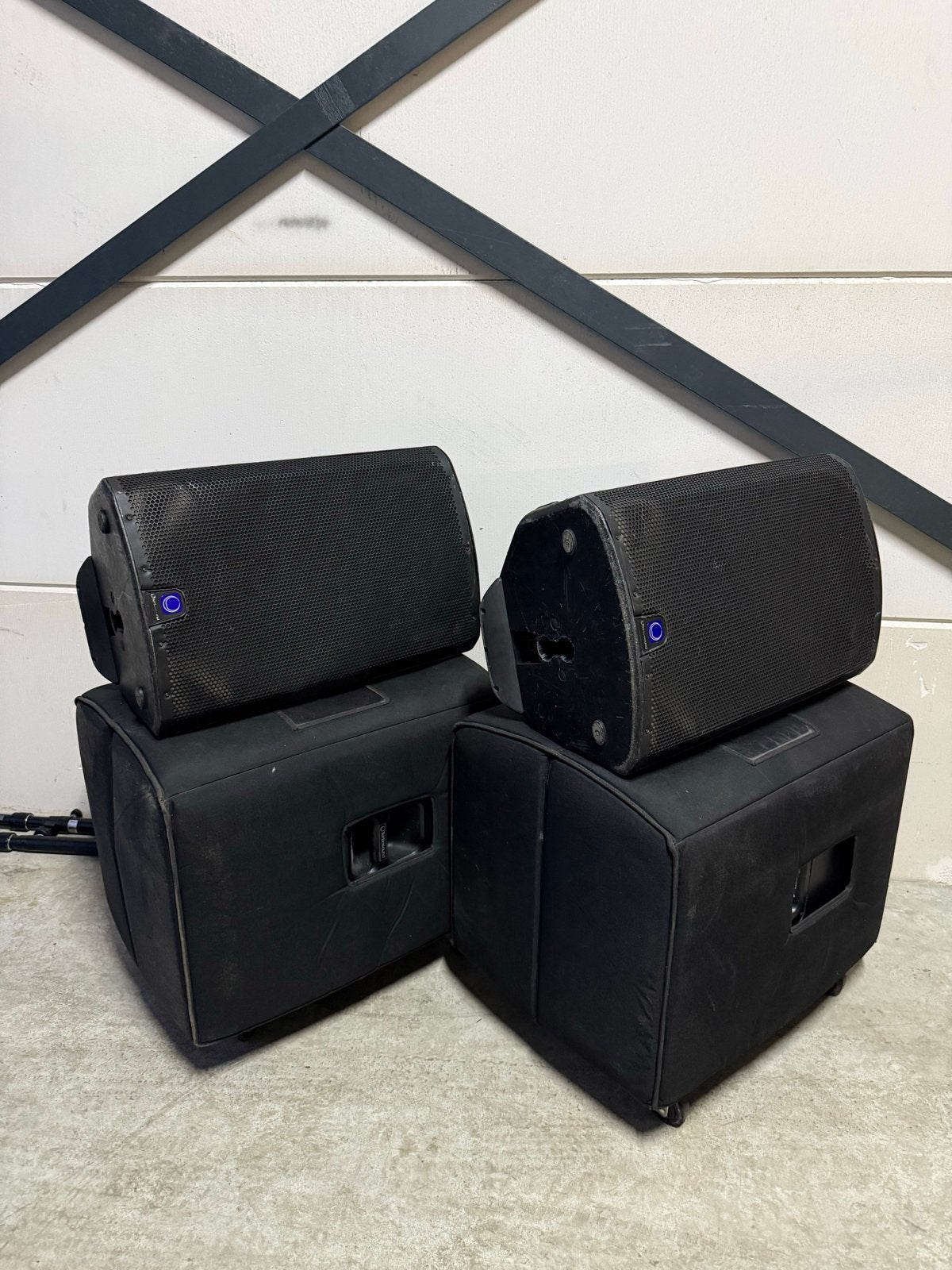 Turbosound IQ18B & IQ15 PA Set - Krachtig Geluid!, Ophalen of Verzenden, Gebruikt