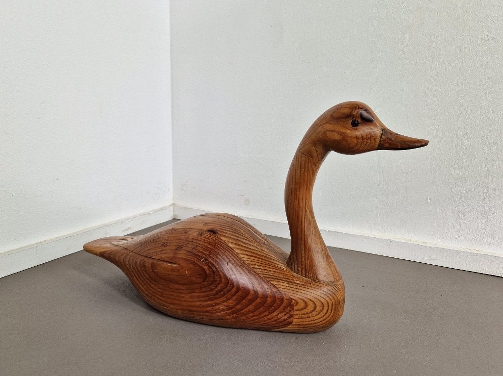 Gesneden gans van grenenhout | Canada | 1993, Ophalen of Verzenden, Gebruikt, Dier