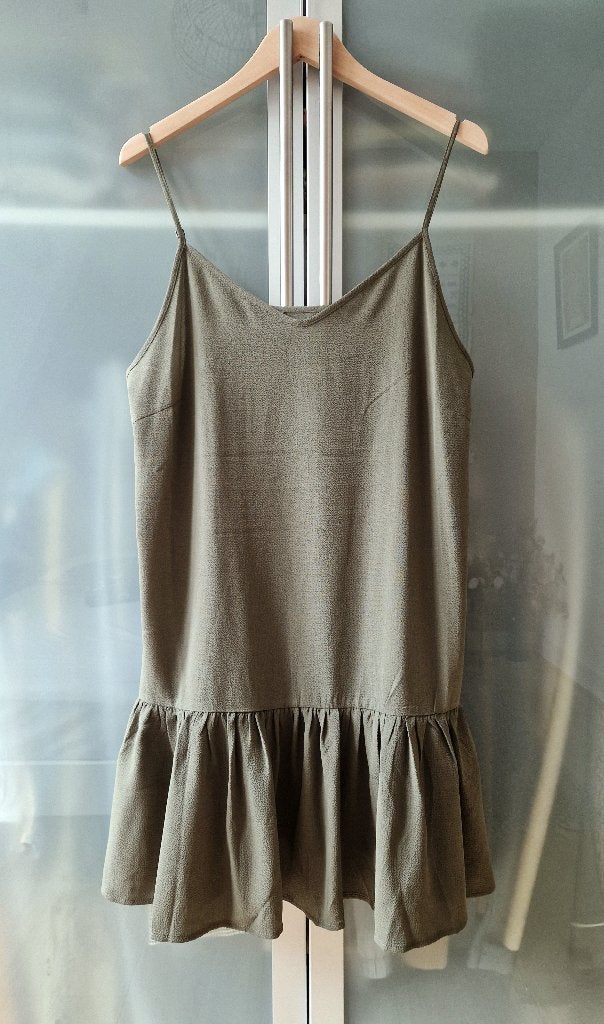 ONLY khaki zomerjurk maat 40 nieuw, Maat 38/40 (M), Only, Verzenden, Nieuw
