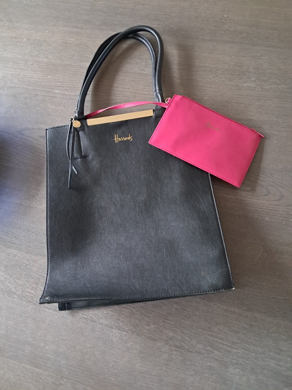 Harrods Design Damestas/Tas Met Make-Up Tasje, Ophalen of Verzenden, Zwart