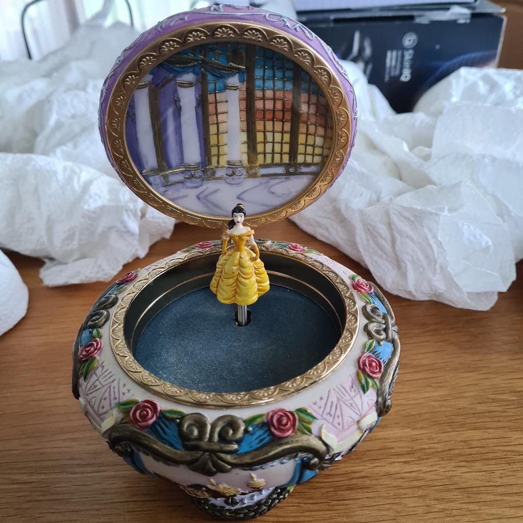 Luxe Disney Belle en het Beest Muziekdoos, Verzamelen, Ophalen, Assepoester of Belle, Zo goed als nieuw, Beeldje of Figuurtje