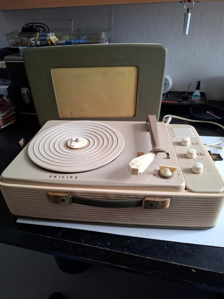 Philips koffergrammofoon AG 9119 uit 1961, Ophalen of Verzenden, Philips