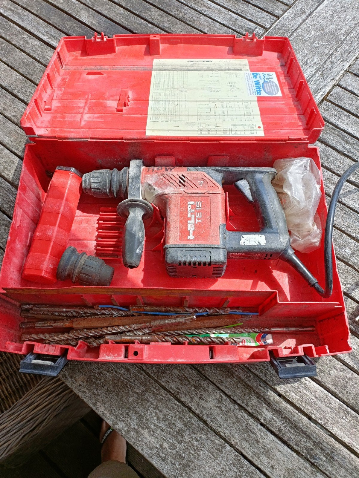 hilti boorhamer, Ophalen, Gebruikt