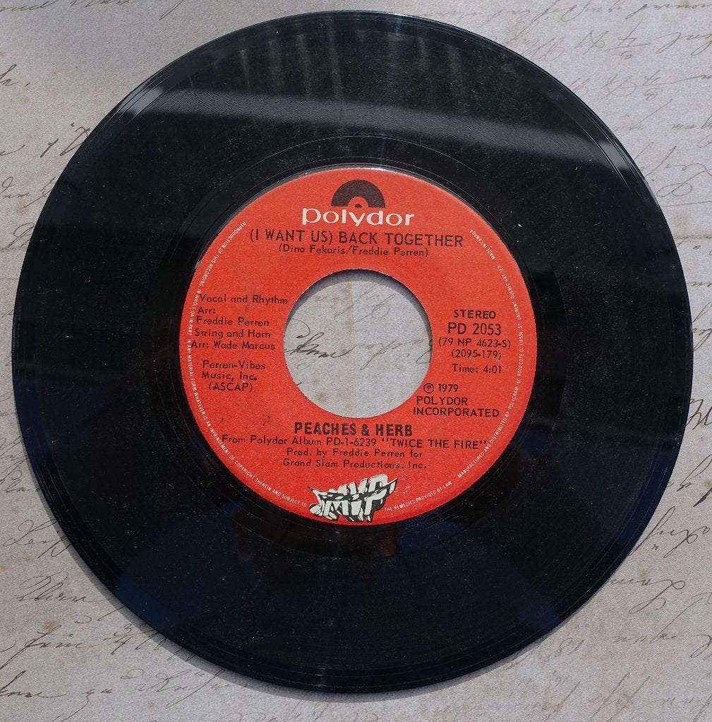 Peaches & Herb - Back Together ( 7'' vinyl single 1979 ), Gebruikt, Overige genres, 7 inch, Ophalen of Verzenden