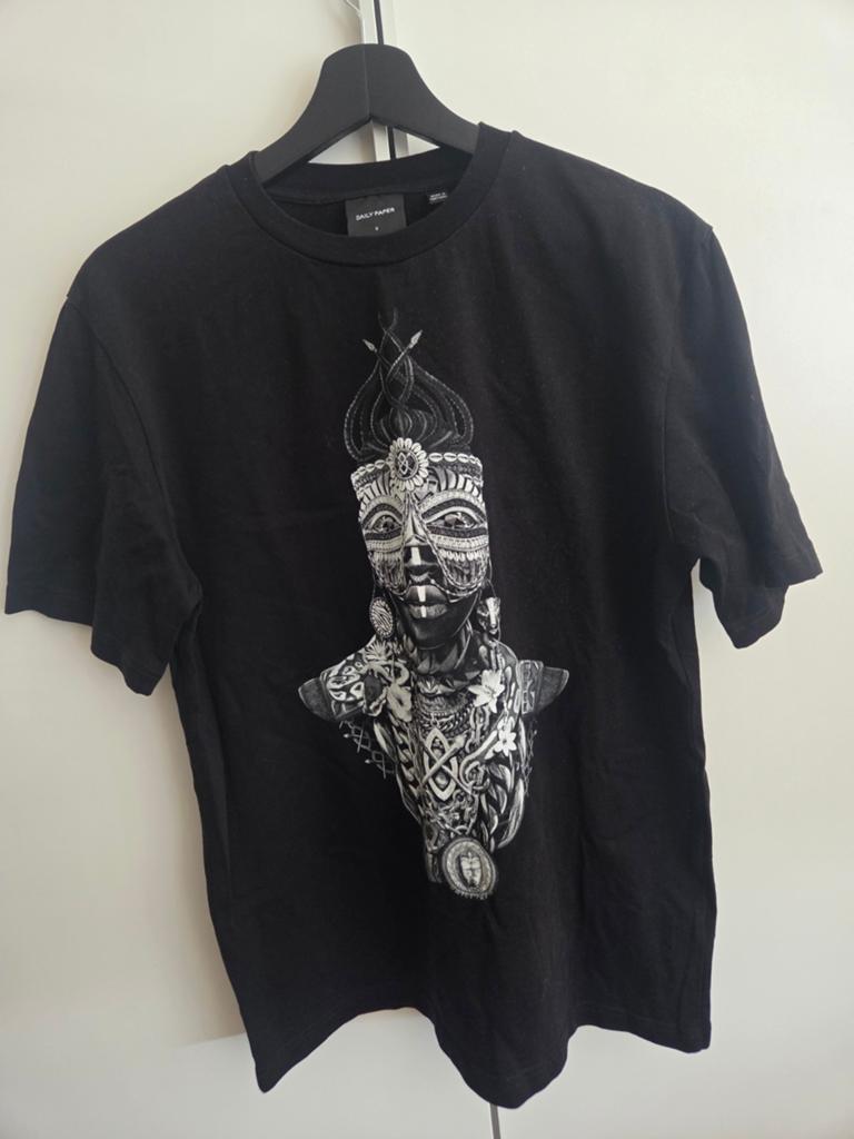 Daily Paper Lutalo tshirt zwart, Ophalen of Verzenden, Zo goed als nieuw, Maat 46 (S) of kleiner, Zwart