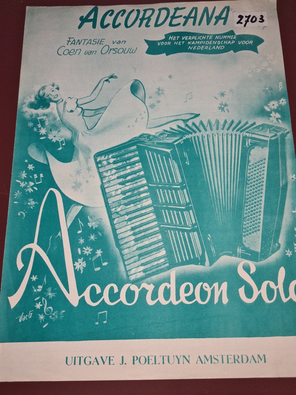 Accordeana: Fantasie voor Accordeon - Coen van Orsouw, Gebruikt, Ophalen of Verzenden, Artiest of Componist, Populair