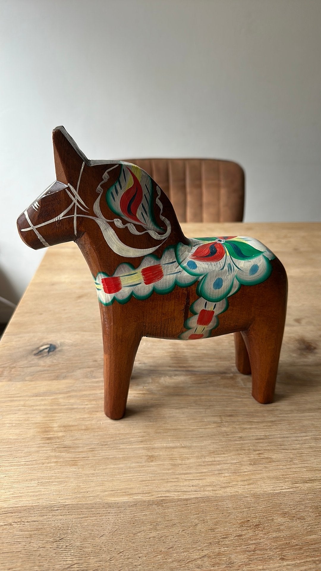 Origineel Zweeds Dala-paard - 1984, Antiek en Kunst, Hout, Ophalen of Verzenden, Handgemaakt, Pop/figuur