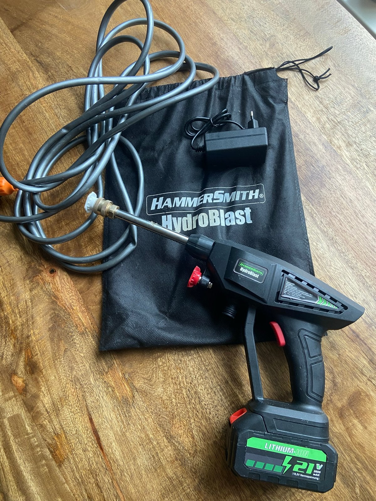HAMMERSMITH HydroBlast Accu Hogedrukreiniger - Zo goed als n, Ophalen of Verzenden, Zo goed als nieuw, Accu