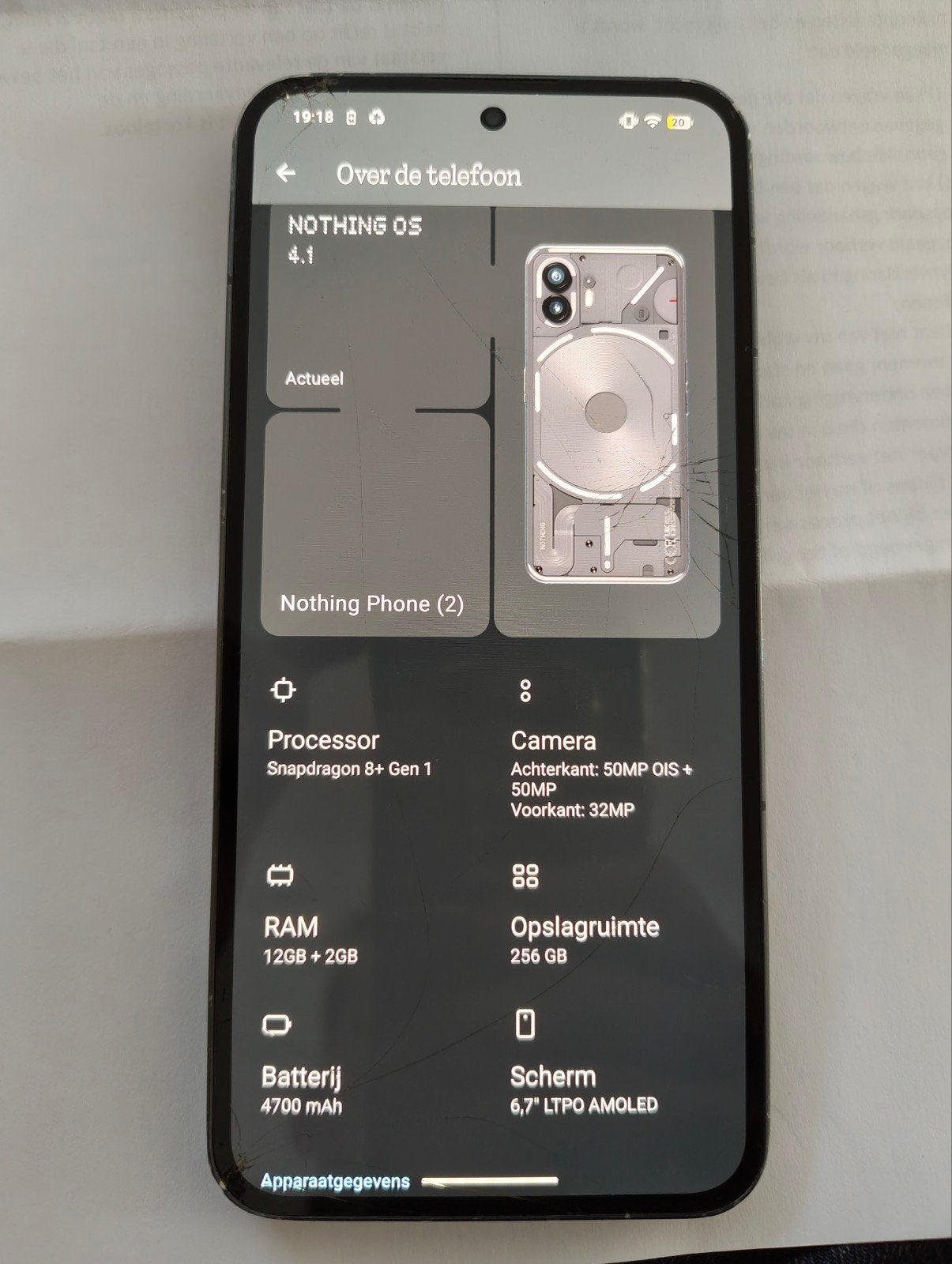 nothing phone 2, Gebruikt, Ophalen of Verzenden, Klassiek of Candybar, Zonder simlock