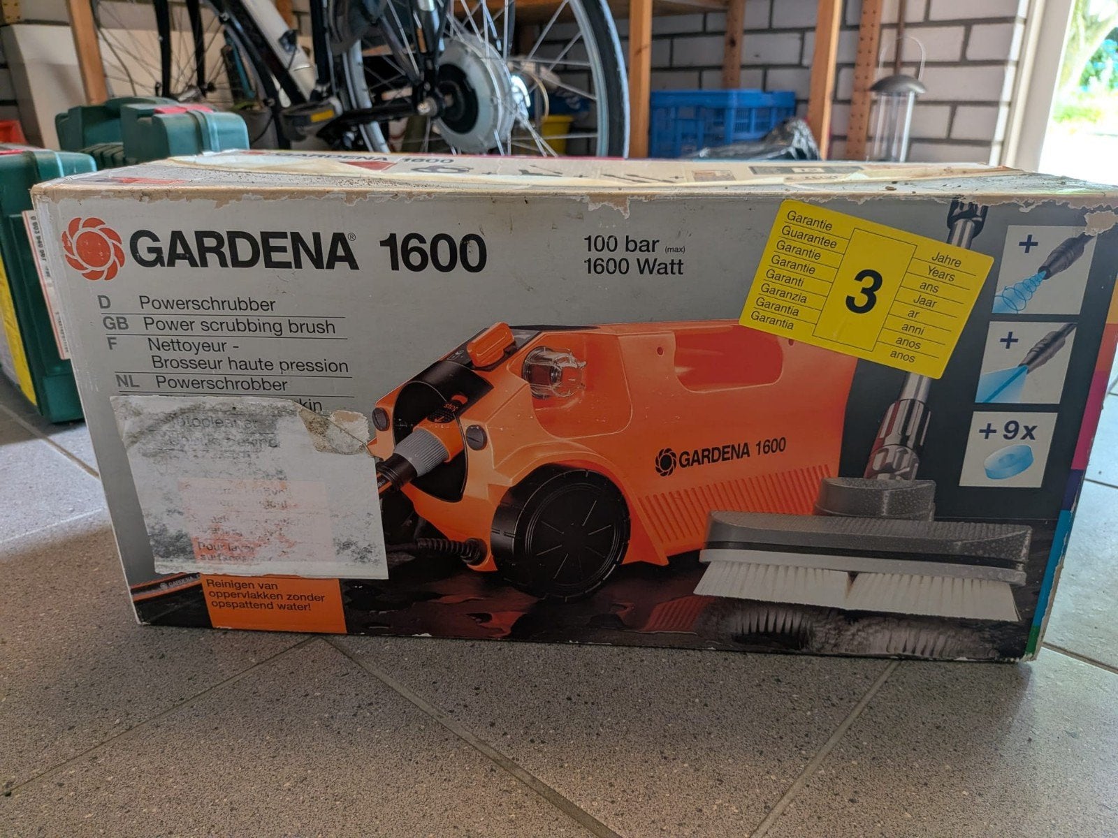 Gardena 1600 Hogedrukreiniger met combisysteem borstel, Ophalen, Gebruikt, Elektrisch, Gardena