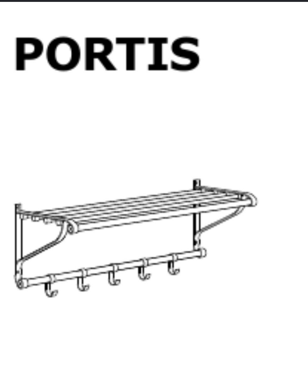 Portis kapstok, Ophalen, Hout, Wandkapstok, Minder dan 100 cm