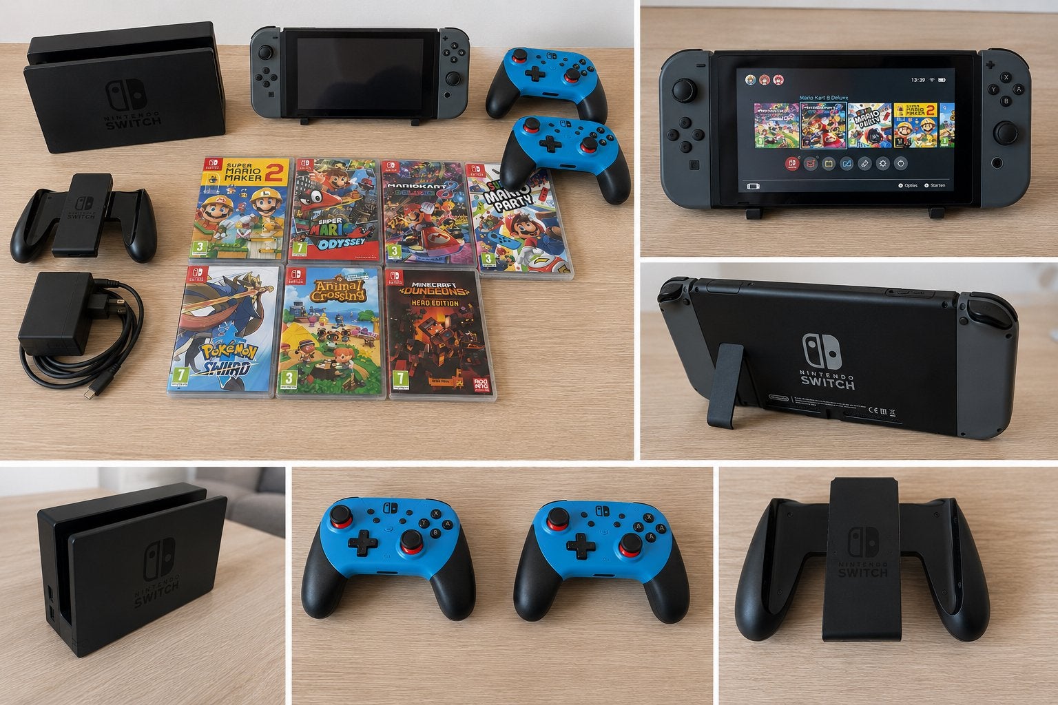 Nintedo Switch, Spelcomputers en Games, Ophalen, Zo goed als nieuw, Met 2 controllers, Switch Original