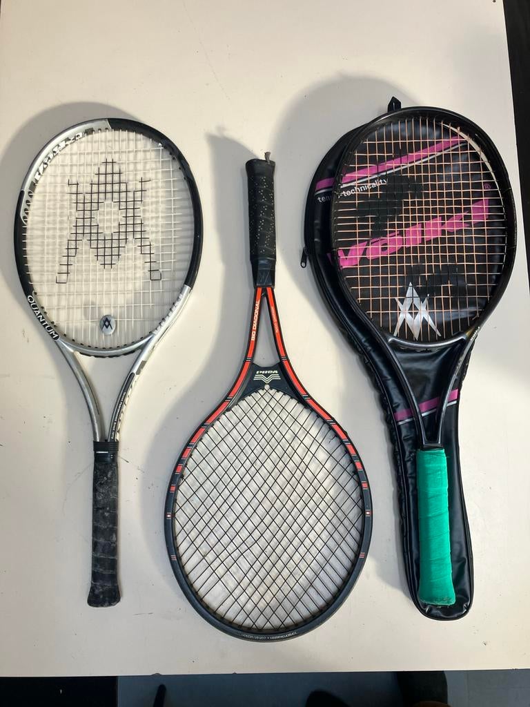 Drie Volkl tennisrackets, waaronder een Big Diagonal, Sport en Fitness, Tennis, Gebruikt, Racket, Overige merken, Ophalen of Verzenden