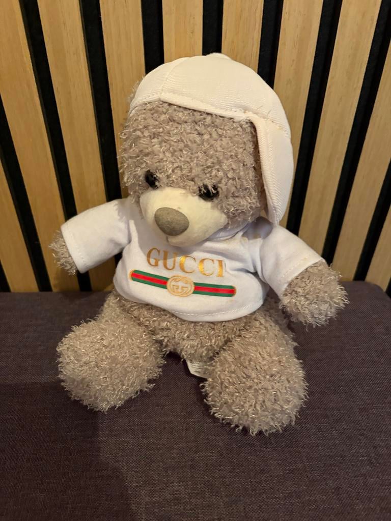 Witte Gucci knuffel, Gebruikt, Overige merken, Beer, Ophalen of Verzenden