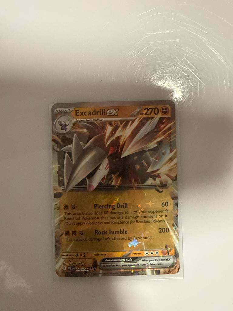 Excadrill EX Pokémon Kaart - Full Art Holo, Ophalen of Verzenden, Zo goed als nieuw, Losse kaart, Foil